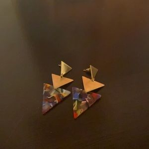 Women’s Geo Shape 3 layer Earrings